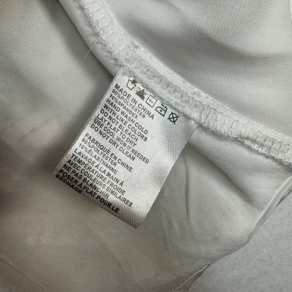 Ethereal Sleeveless High Neck Top Womens Size Medium Layered Lace Tie Back White - Picture 4 of 10